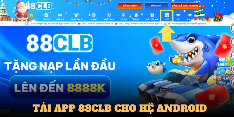 Chọn như mũi tên vàng để tải app 88CLB phù hợp